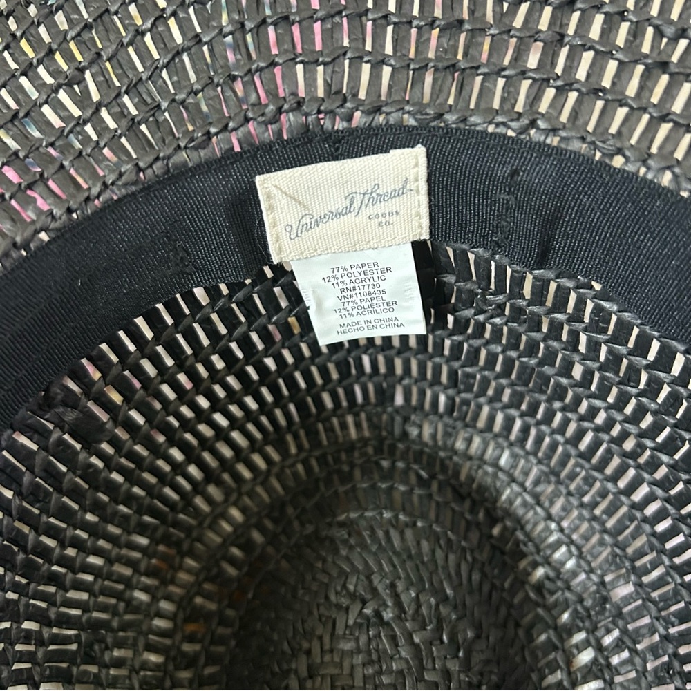 Target Universal Thread Black Straw Hat - Picture 4 of 5